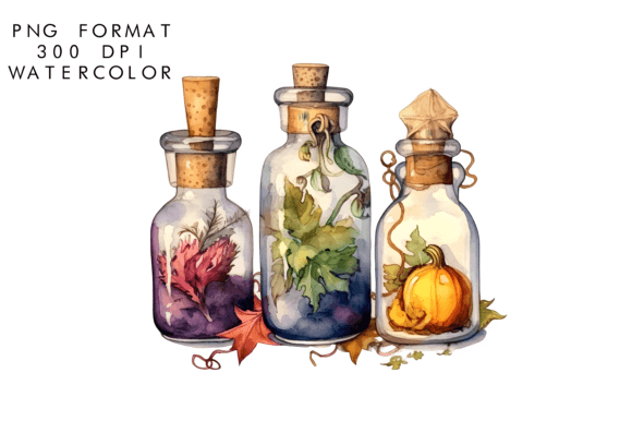 Download Watercolor Witch Potions Clipart - Witch potions clipart Collection