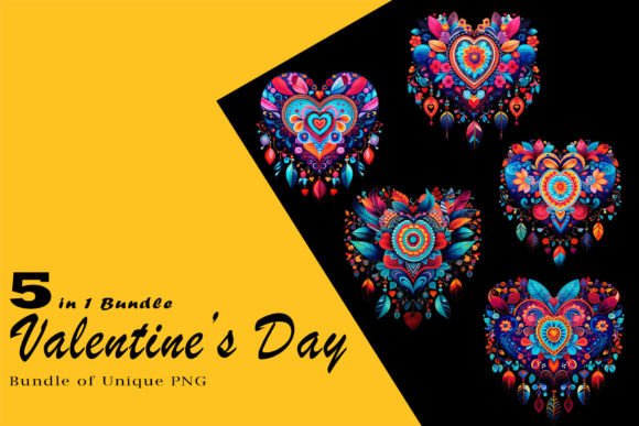 Download Boho Heart Valentines Day Illustration - Valentines day Collection