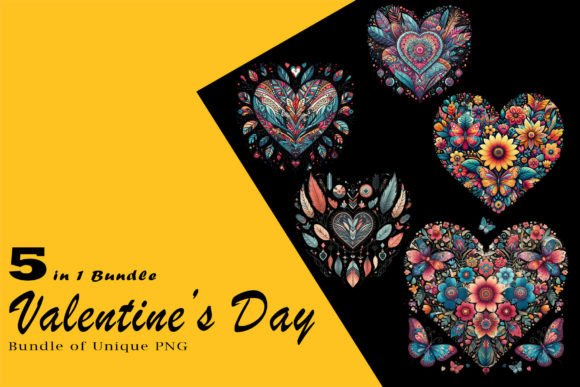 Download Boho Heart Valentines Day Clipart Bundle - Valentines day Collection
