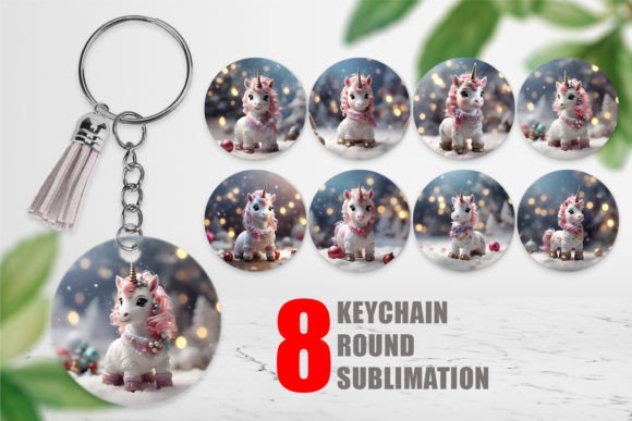 Download Keychain Unicorn Christmas - Unicorn christmas Collection