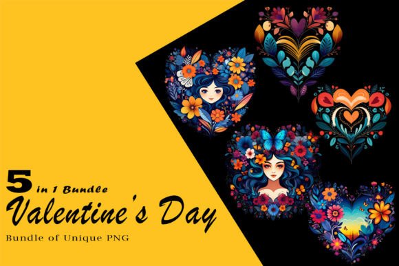 Download Boho Heart Valentines Day Illustration - Valentines day Collection