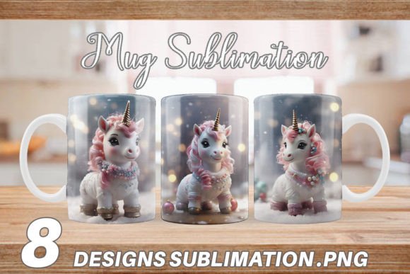 Download Mug Wrap Unicorn Christmas - Unicorn christmas Collection