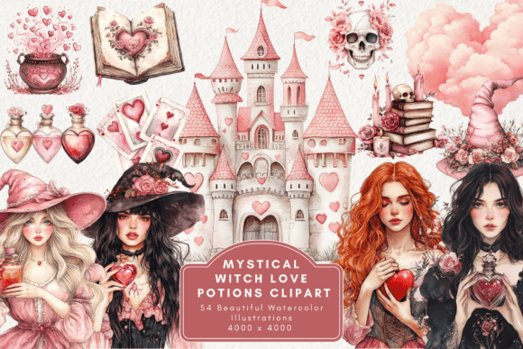 Download Mystical Witch Love Potions Clipart - Premium Resources