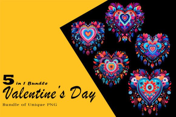 Download Boho Heart Valentines Day Clipart Bundle - Valentines day Collection