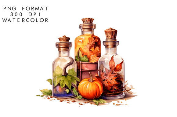Download Watercolor Witch Potions Clipart - Witch potions clipart Collection