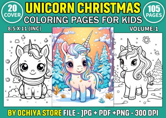 Download Unicorn Christmas Coloring Page for Kids - Unicorn christmas Collection