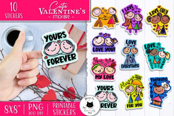 Download Cute Valentines Day Sticker Bundle - Valentines day Collection