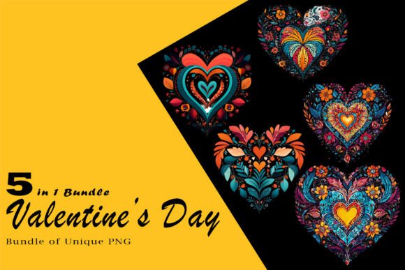 Download Boho Heart Valentines Day Clipart - Valentines day Collection