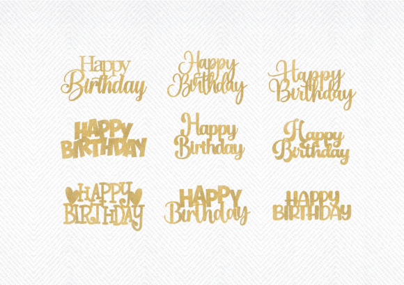 Download Happy Birthday Cake Topper SVG Bundle - Birthday Collection