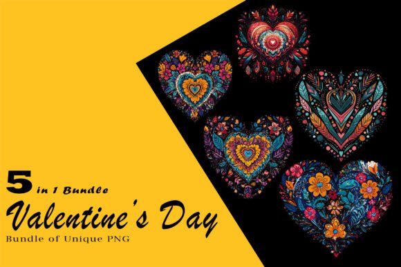 Download Boho Heart Valentines Day Illustration - Valentines day Collection