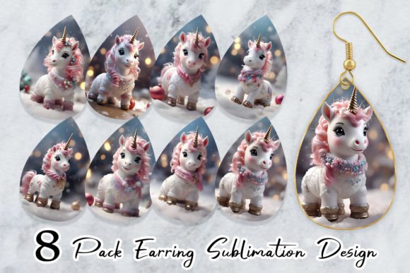 Download Earring Unicorn Christmas - Unicorn christmas Collection