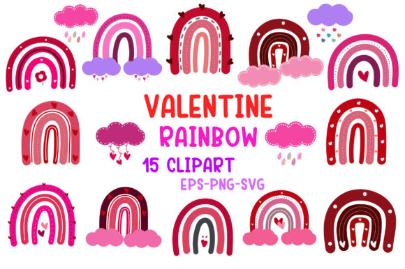 Download Valentines Day Rainbow Clipart - Valentines day Collection