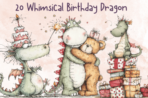 Download Whimsical Birthday Dragon Clipart - Birthday Collection