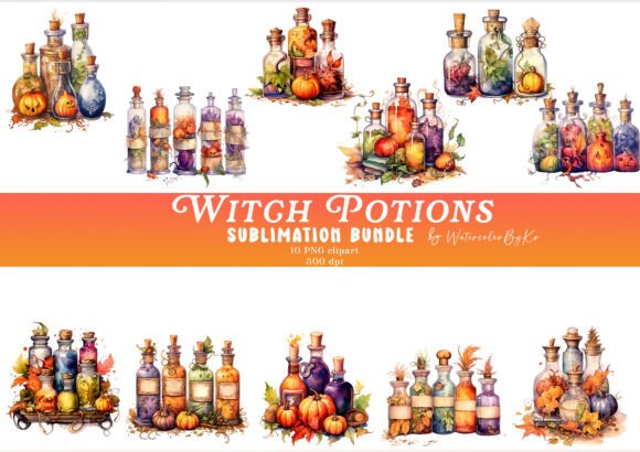Download Halloween Witch Potions Bundle Clipart - Premium Resources