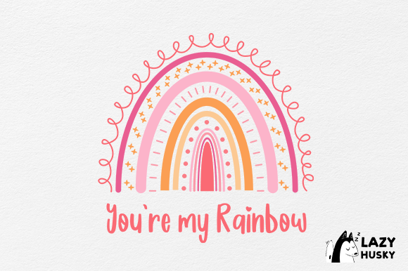 Download Valentines Day Rainbow Sublimation SVG - Valentines day Collection